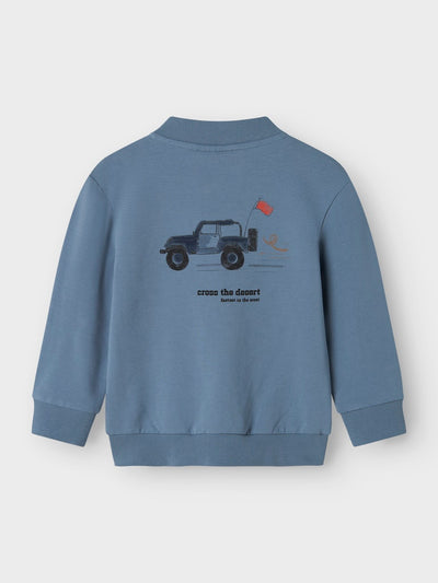 Name It Boys Zip-Up Sweat Cardigan - Vehicles