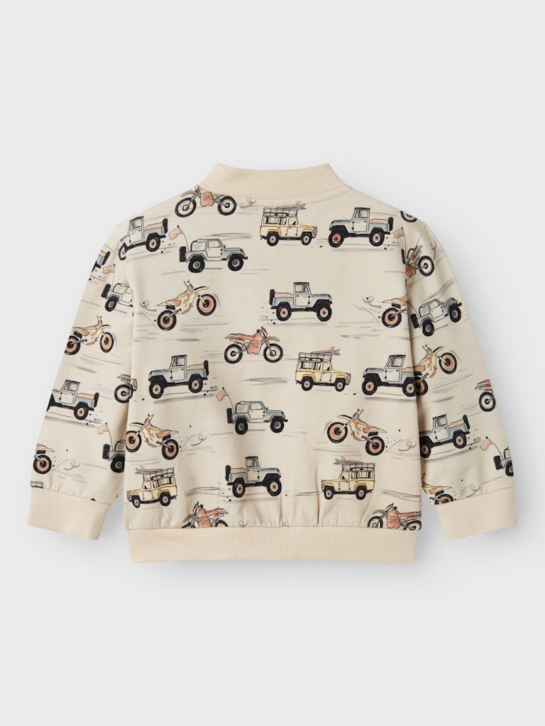 Name It Boys Zip-Up Sweat Cardigan - Vehicles