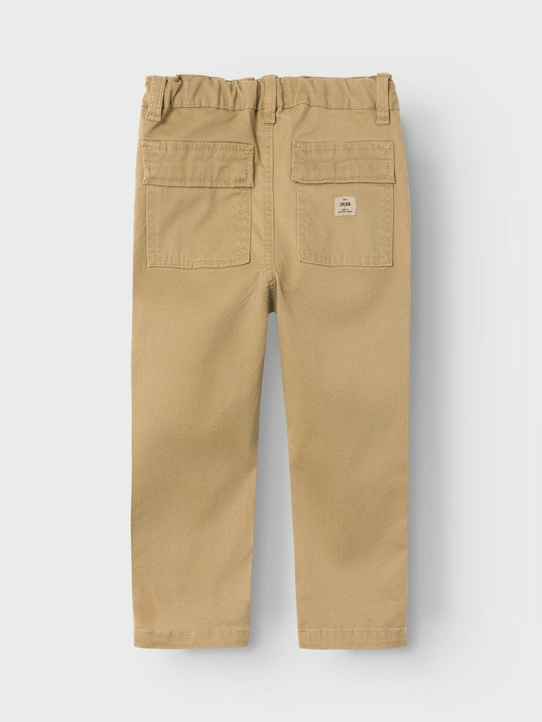 Name it Boys Cotton Twill Jogger Chino Pants - Beige