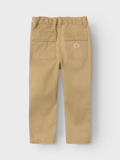 Name it Boys Cotton Twill Jogger Chino Pants - Beige