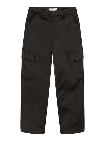 Name it Girls High Waist Twill Combat Pants - Black