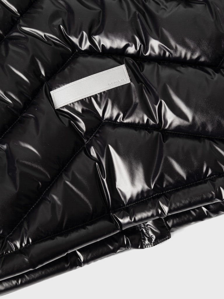 Name it Girls Black Hooded Winter Coat