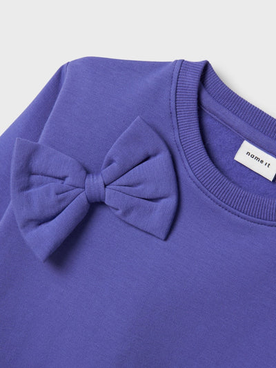 Name It Girls 3D Bowed Cotton Sweatshirt