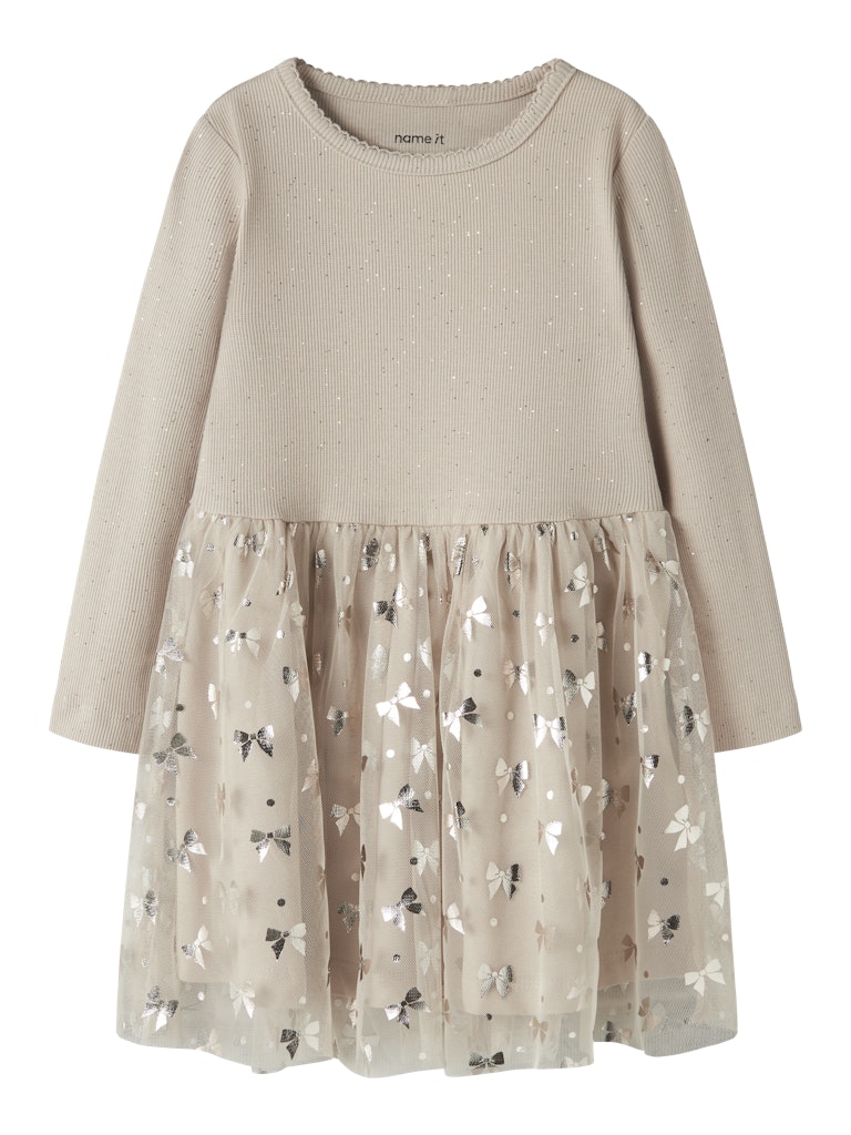 Name it Girls Beige Tulle Dress - Shining Bows