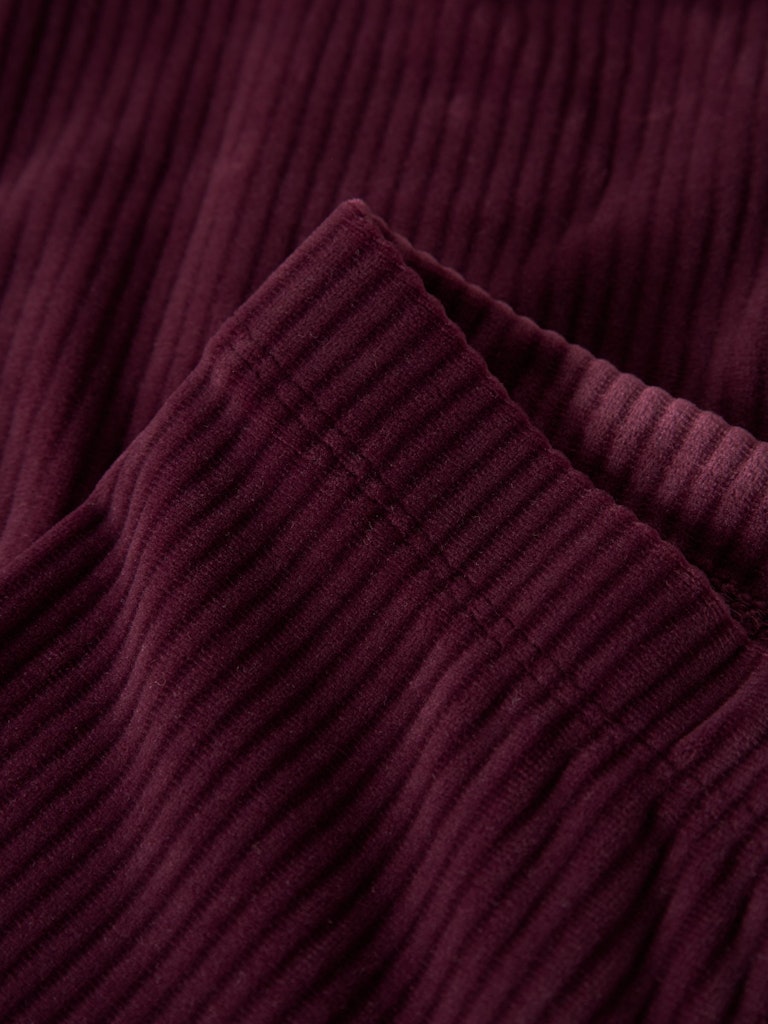 Name it Mini Girl Stretchy Ribbed Velour Leggings - Wine