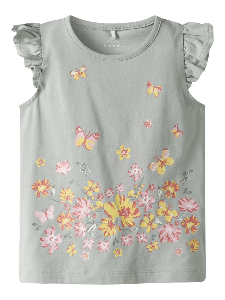 Name It Girls Floral Butterfly Top