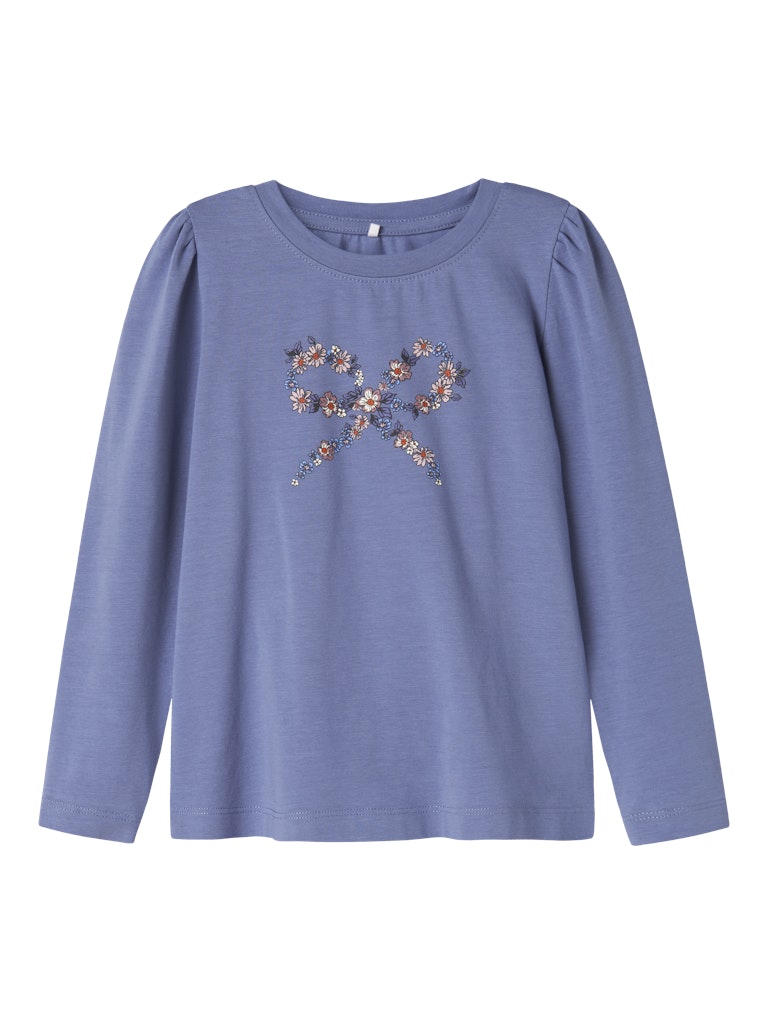 Name it Girls Long Sleeved Cotton Top - Floral Hearts & Bows