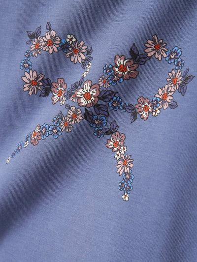 Name it Girls Long Sleeved Cotton Top - Floral Hearts & Bows