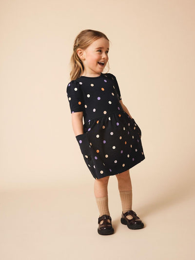 Name it Girls Short Sleeved Cotton Dress - Polka Dot