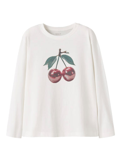 Name It Girls’ Long Sleeve Cotton Top – Cherry Dog
