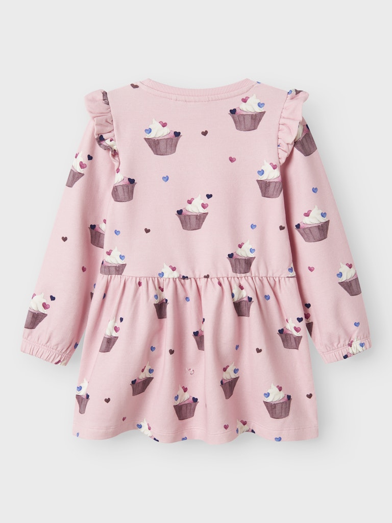 Name It Girl Cupcake Print Sweat Dress