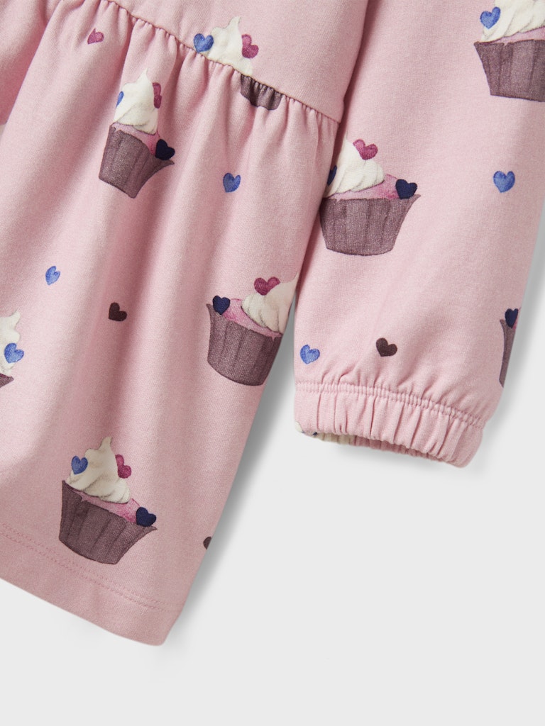 Name It Girl Cupcake Print Sweat Dress