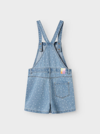 Name it Girls Dotty Denim Pinafore-Skortall