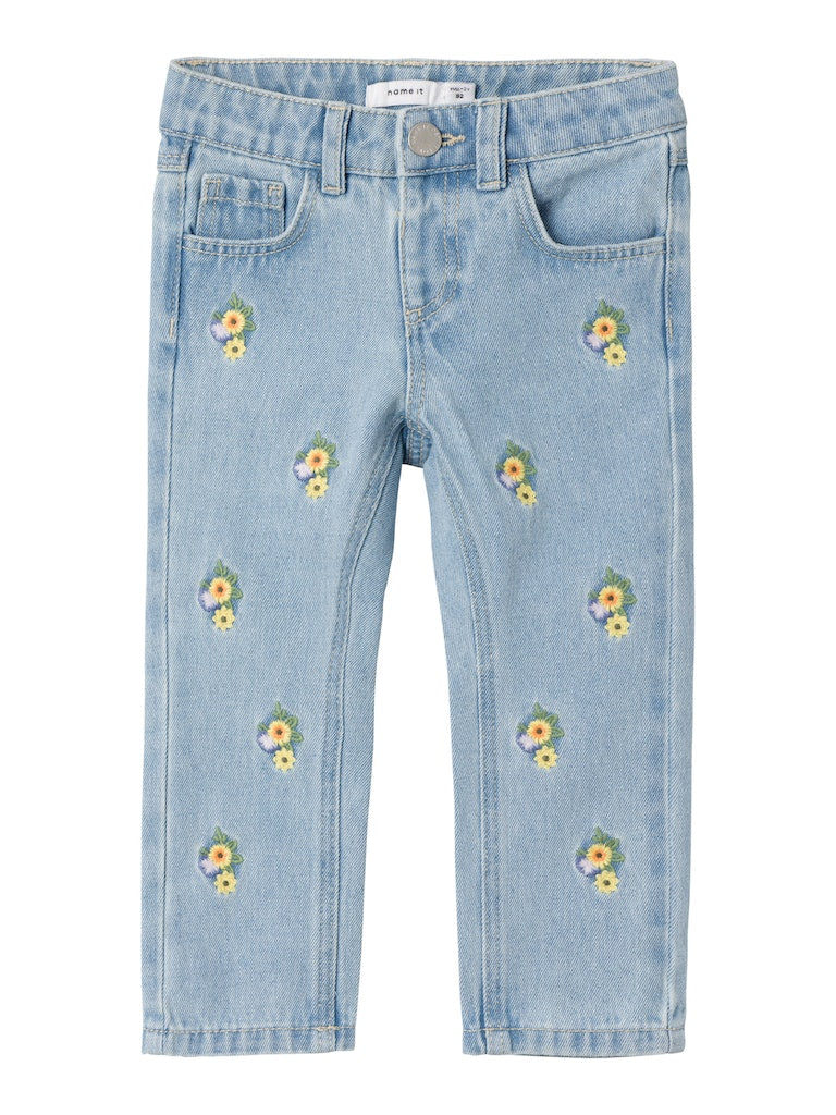 Name it Mini Girl Floral Embroidery Jeans