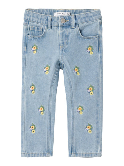 Name it Mini Girl Floral Embroidery Jeans
