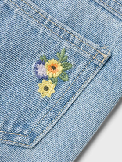 Name it Mini Girl Floral Embroidery Jeans