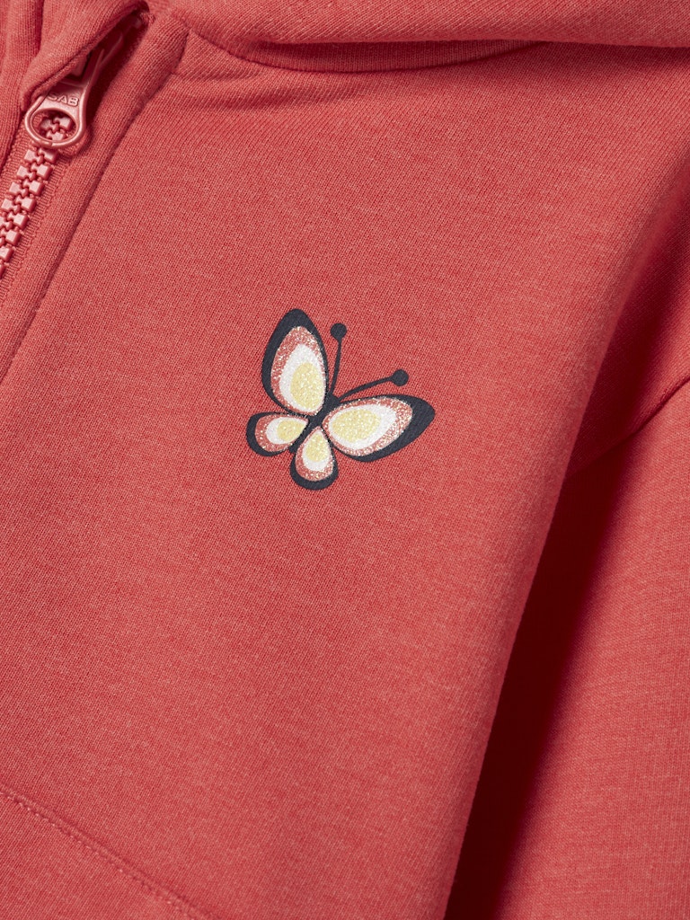 Name It Girls Butterfly Zip-Up Hoodie