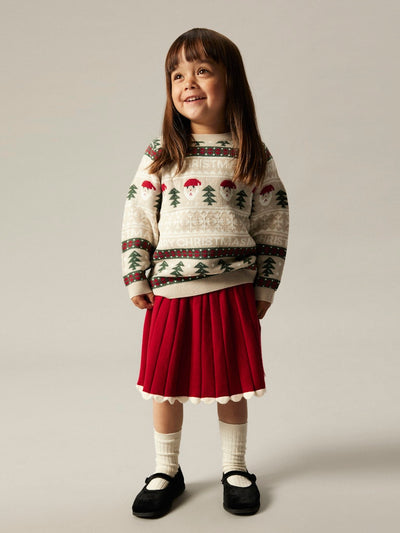 Name it Mini Girls Red Knit Skirt