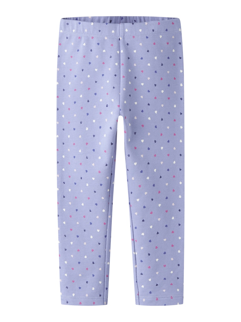 Name it Mini Girls Lilac Heart  Winter Legging with Brushed Inner