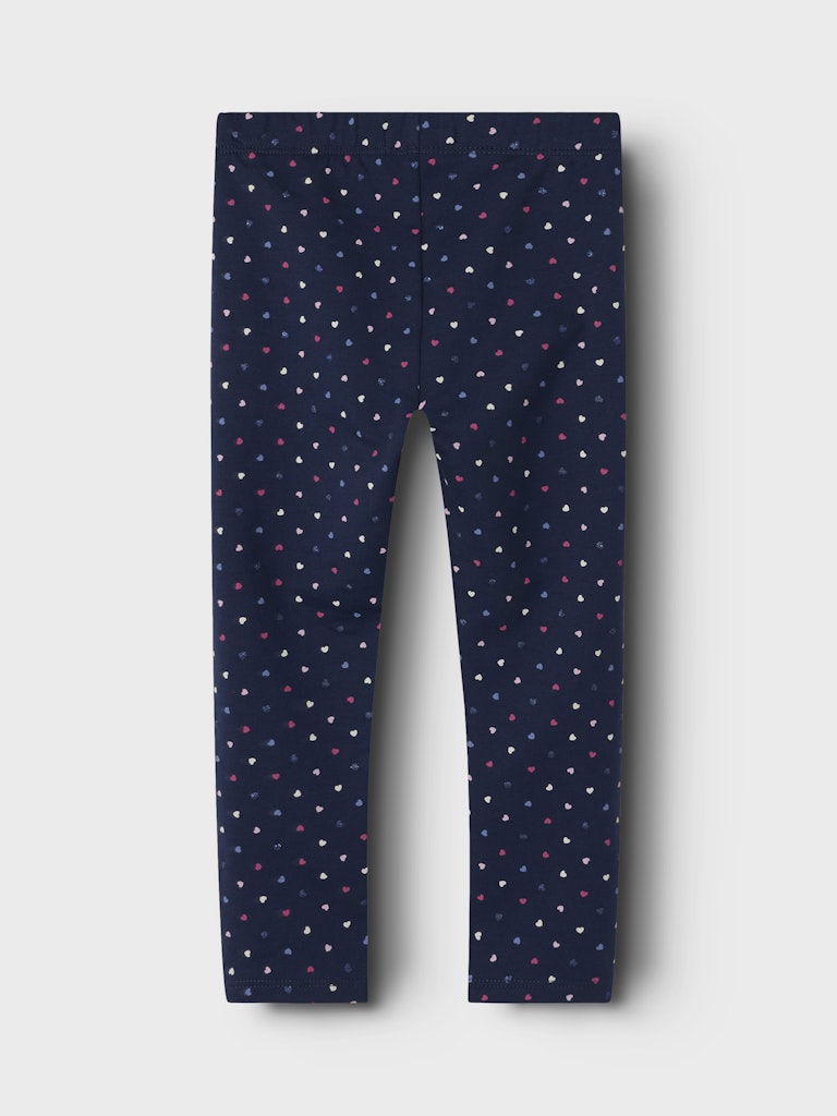 Name it Mini Girls Navy Heart  Winter Legging with Brushed Inner