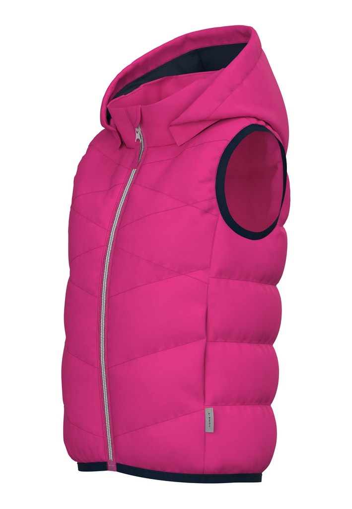 Name it Toddler Girls Lightly Padded Gilet Jacket - Dark Pink