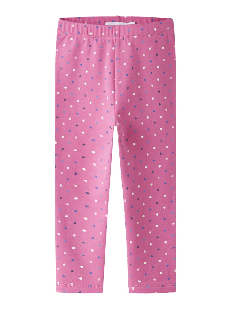 Name it Mini Girls Pink Heart  Winter Legging with Brushed Inner