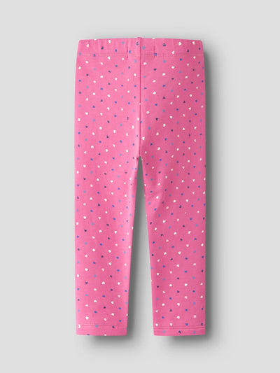 Name it Mini Girls Pink Heart  Winter Legging with Brushed Inner
