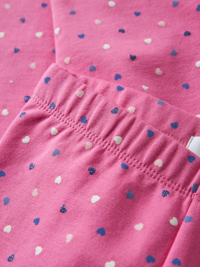 Name it Mini Girls Pink Heart  Winter Legging with Brushed Inner