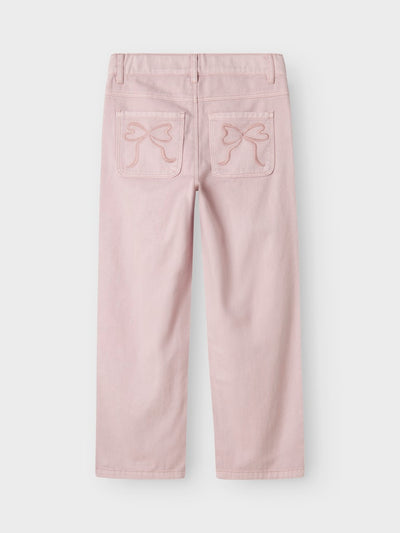Name it Girls Wide Leg Pink Jeans