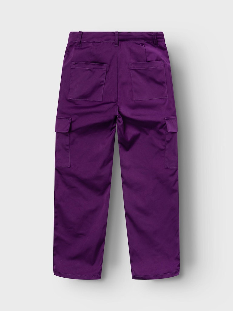 Name it Girls High Waist Twill Combat Pants - Purple