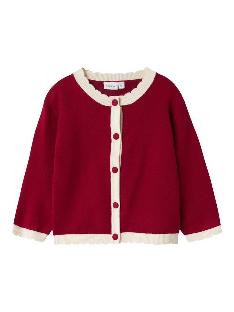 Name it Mini Girls Red Knit Cardigan