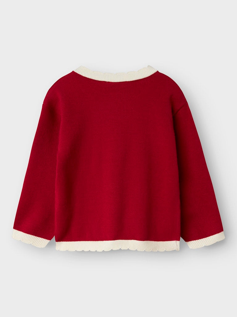 Name it Mini Girls Red Knit Cardigan
