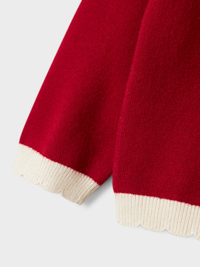 Name it Mini Girls Red Knit Cardigan