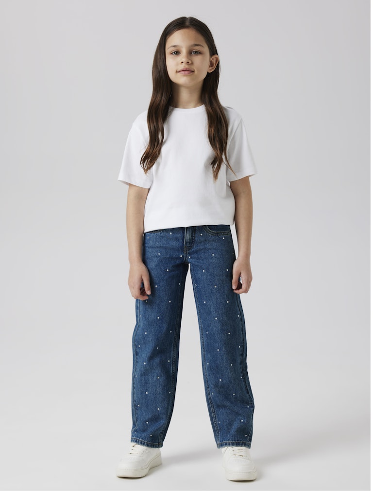 Name it Girls Wide Leg Rinestone Jeans