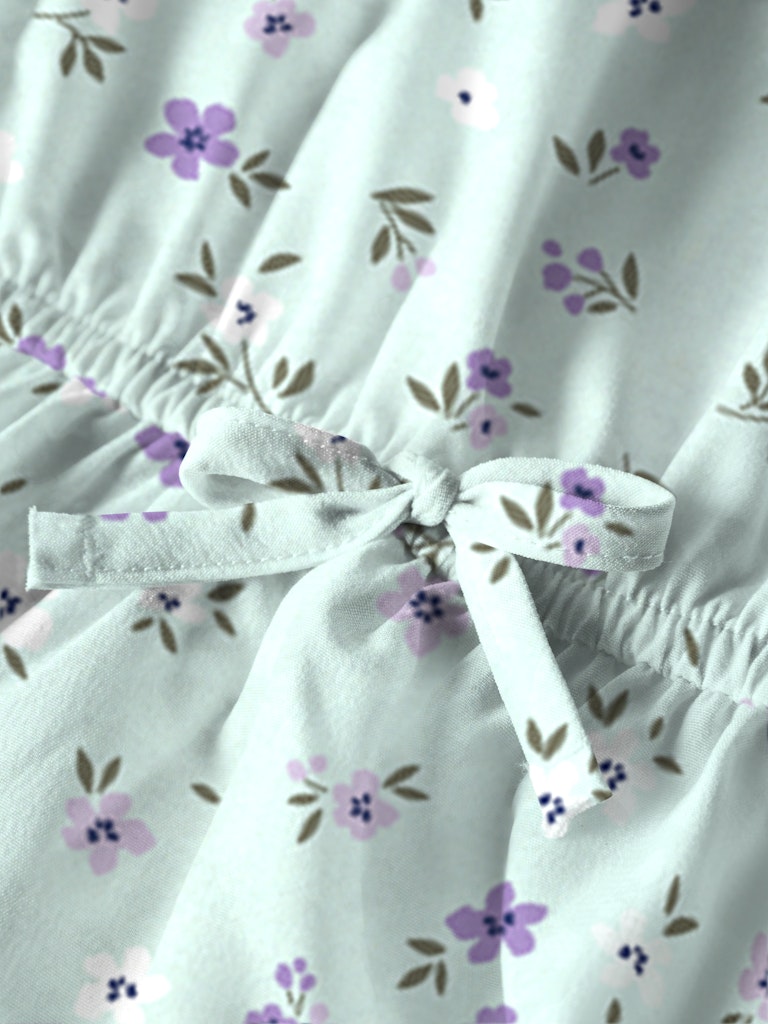 Name it Girls Floral Print Aqua Dress