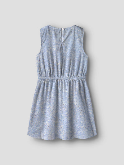 Name it Girls Floral Print Blue Dress