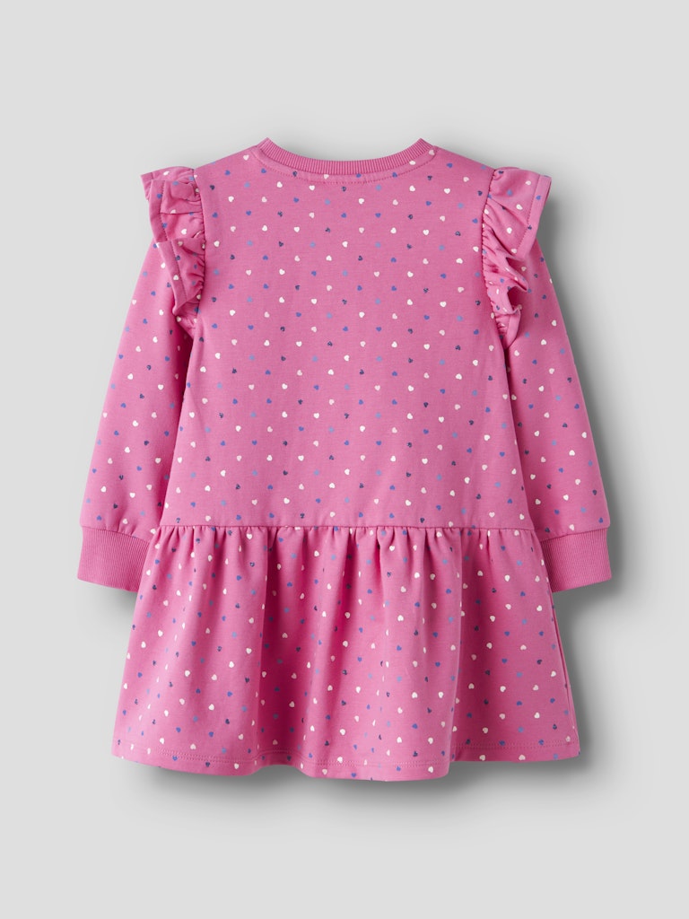 Name It Girls Heart Print Sweat Dress