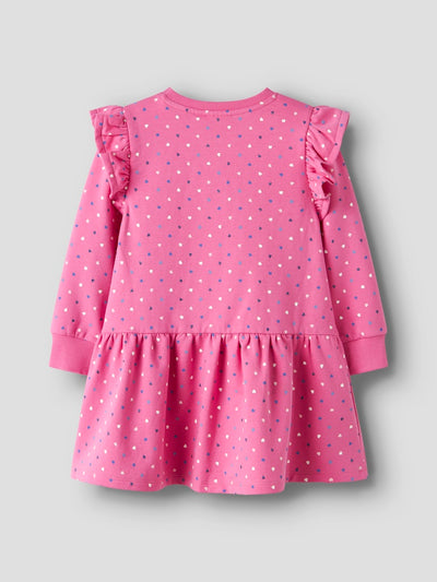 Name It Girls Heart Print Sweat Dress