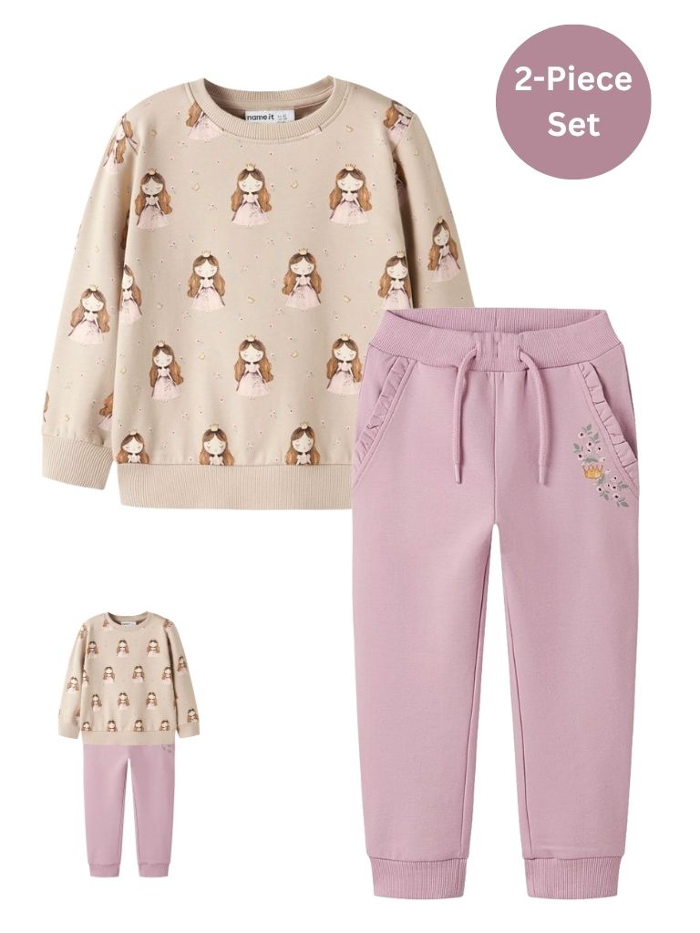 Name it Girls Little Fairy Sweat Set - Beige