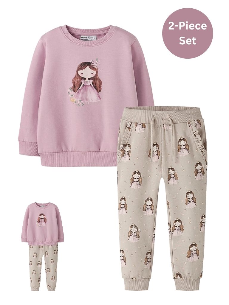 Name it Girls Little Fairy Sweat Set - Pink