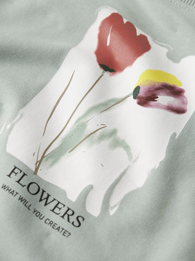 Name It Girls Floral Print Sweatshirt