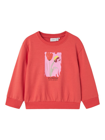 Name It Girls Floral Print Sweatshirt