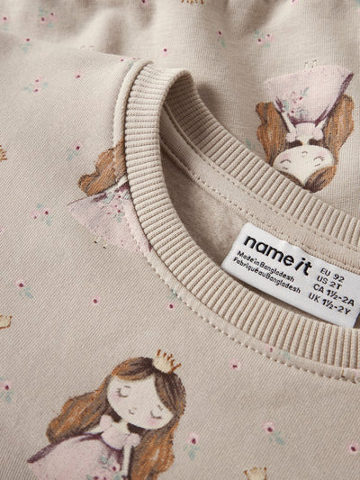 Name it Girls Little Fairy Sweat Set - Beige