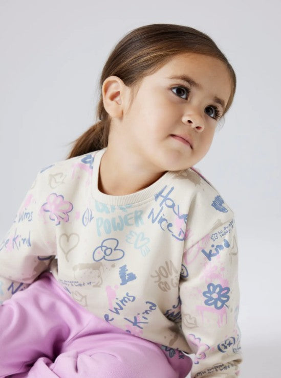 Name it Girls 2-Piece Sweat Set - Be Kind