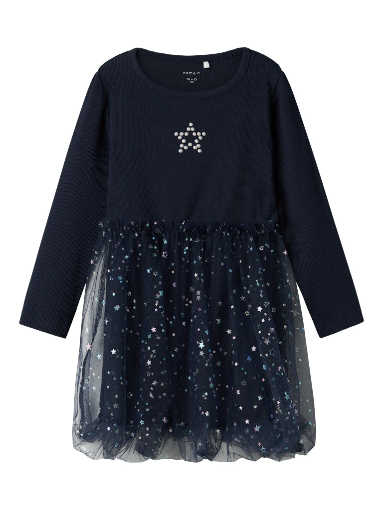Name it Girls Navy Star Tulle Dress
