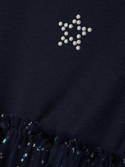 Name it Girls Navy Star Tulle Dress