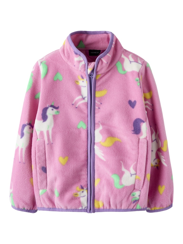 Name it Girls Fleece Zippy Cardigan - Unicorn