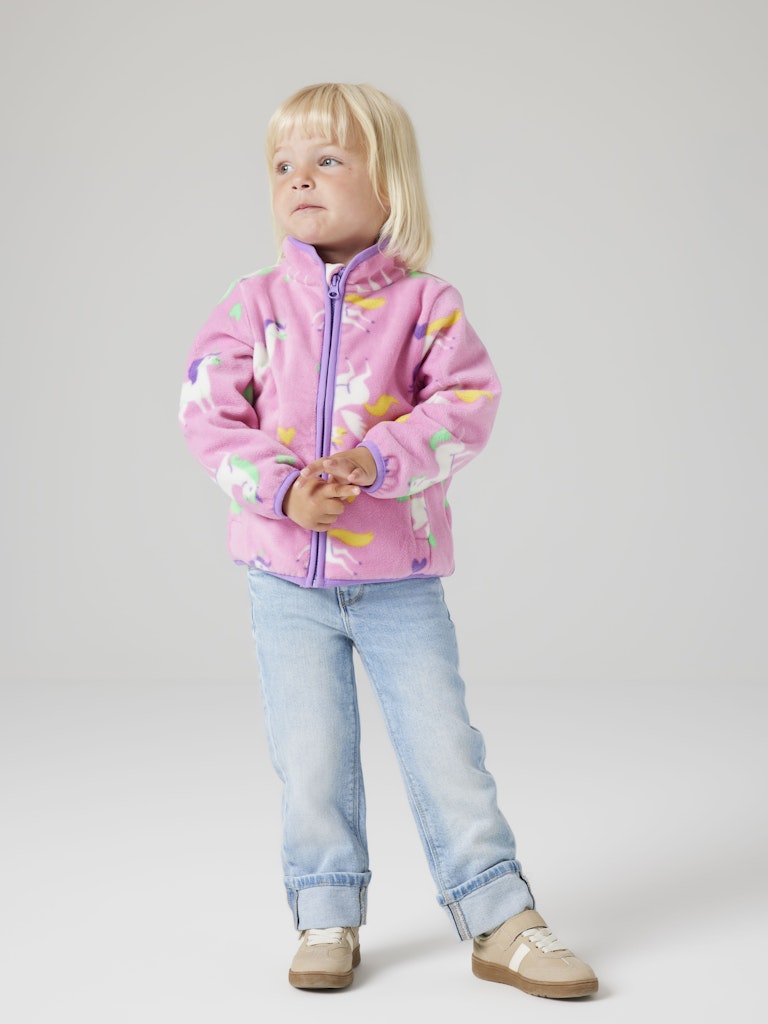 Name it Girls Fleece Zippy Cardigan - Unicorn