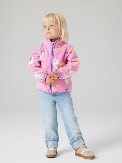 Name it Girls Fleece Zippy Cardigan - Unicorn