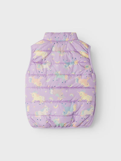 Name it Toddler Girl Padded Gilet - Lilac Unicorn
